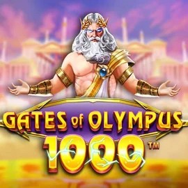 Slots logo of Gates of Olympus 1000 from Pragmatic Play at BetSixty Casino